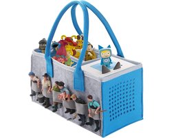 Opbergdoos Draagtas voor Toniebox - Grijs/Marineblauw - Ruimte voor 30+ Figuren - Accessoires Organizer