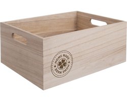 Opbergdoos Houten HOME MADE 31x21x13 cm - Opbergbox - Opbergmand