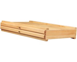 Opbergdoos Kunstbenodigdheden - Gereedschapskist Hout - Kunst Spullen Opbergen - Lichtgewicht Draagbaar - 40 x 25.5 x 6.8 cm - Houtkleur