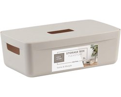 Opbergdoos kunststof 5 liter - Ruimtebesparende organizer voor badkamer en woonkamer