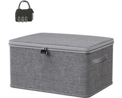 Opbergdoos met Cijferslot en Deksel – Grote Afsluitbare Kist voor Kleding en Speelgoed (40x30x21 cm)