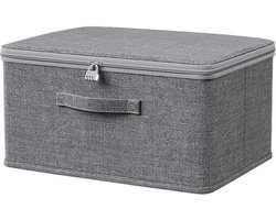 Opbergdoos - met cijferslot - voor medicijnen, snoep, speelgoed en kleding - 30*20*14 cm - 1 stuk - grijs