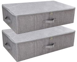 Opbergdoos met deksel - Efficiënte ruimtebesparing - 1 stuk - Polyester mix - 70x40x18 cm