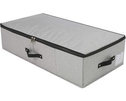 Opbergdoos Onder Bed - Duurzame Deken en Dekbedden Organizer - Inklapbare Winterkleding Box - Donkergrijs