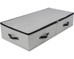 Opbergdoos onder bed - Opbergbox kledingkast - Spullen organiseren - Robuuste kunststof plaat - 90 x 42 x 18 cm