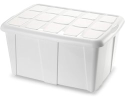 Opbergdoos - Opbergbox Plastic bak - Huis Organiseren - Robuust en Duurzaam - 60 liter - Wit