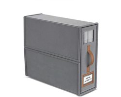 Opbergdoos - opvouwbaar - met transparant venster en label - geschikt voor onder het bed - voor het organiseren van lakens, kleding en dekens - 38*33*12 cm -Grijs