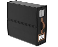 Opbergdoos - opvouwbaar - met transparant venster en label - geschikt voor onder het bed - voor het organiseren van lakens, kleding en dekens - 38*33*12 cm -Zwart