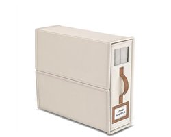 Opbergdoos - opvouwbaar - met transparant venster en label - geschikt voor onder het bed - voor het organiseren van lakens, kleding en dekens - 38*33*12 cm -Beige