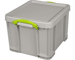 Opbergdoos Plastic - Opbergbox Bak - Spullen Opslaan - Gemaakt van gerecycled materiaal - 35 Liter - Duif Grijs