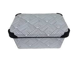 Opbergdoos RAYVEN - Box - Doos - Organizer - Wit - Zwart / Bruin - Kunststof - 28,5 x 19 x 13 cm