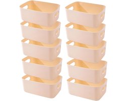 Opbergdoos set - veelzijdig en decoratief - set van 10 - kunststof - 15×11×5cm