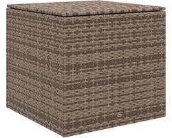 Opbergdoos Van Polyrattan, Met Stoffen voering, Gemakkelijk Te Openen En Te Sluiten, Metalen Frame, 75B x 75D x 70H cm, Zwart