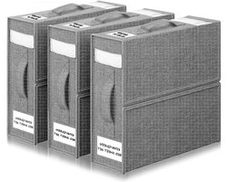 Opbergdoos voor Lakens - Beddenlakenorganizer met Rits - 3 Stuks - Queensize of Kingsize sheet organizer
