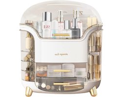 Opbergdoos voor Make-up - Cosmetica en Huidverzorging Organizer met Doorzichtig Deksel - Beautyetui voor Dressoir en Badkamer - Stofdicht en Waterdicht.