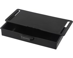 Opbergdoos voor onder bureaulade - zelfklevende tafelopberglade - organizerbox voor thuiskantooraccessoires - zwarte organizer voor kantoor