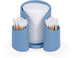 Opbergdoos voor wattenstaafjes - Opbergdoos voor cosmetisch katoen - Opbergdoos voor tandzijde, Opbergdoos voor papieren bekertjes - Opbergdoos voor badkameraccessoires - Opbergdoos voor cosmetica - Blauw