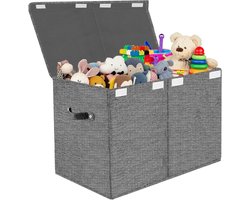 Opbergdoos/speelgoedkist met deksel voor kinderen - Opvouwbare opbergdoos met handvatten, groot genoeg voor speelgoed, kleding, boeken, slaapkamer.