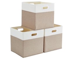 Opbergdozen 28x28x28cm - Stijlvolle Stoffen Mand voor Kleding en Speelgoed, 3 Stuks
