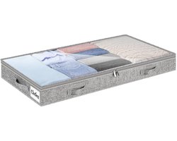 Opbergdozen Onder Bed - Kleding Organizer - Ruimte Besparen - Transparant Deksel - 100x50x10 cm - Meerkleurig