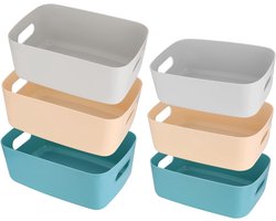 Opbergdozen Set van 6 - Kunststof Organizers voor Keuken, Planken en Lades