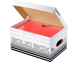 Opbergdozen Solid Box - S 6117 - FSC gerecycled karton - B 265 x D 370 x H 195 mm - wit - 10 stuks