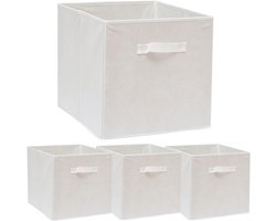 Opbergdozen voor Kallax - 4 Opvouwbare Manden - 33x38x33 cm met Handvatten