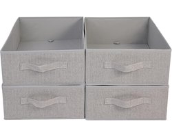 Opbergdozen voor Kledingkast - 4-Pack Opvouwbare Organizers (39 x 29 x 14 cm)