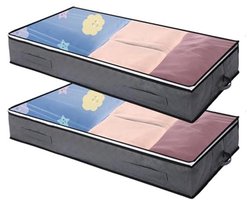 Opbergdozen voor onder het bed - Opvouwbare opbergtassen - 100 x 50 x 15 cm - 2 stuks
