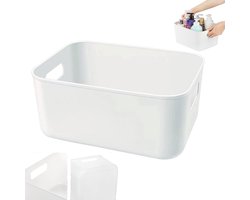 Opbergdozen voor op het bureau - Bureau-organizers - Keukenopbergdozen - Plastic opbergdozen voor thuis en in de klas - Plastic opbergbakken - Geschikt voor onder het bed en onder de wastafel in de badkamer