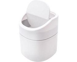 Opbergdozen voor prullen - tafelvuilnisemmer prullenmand prullenbak voor kantoor - mini-afvalemmer voor woonkamer keuken slaapkamer badkamer en kantoor (2 liter)