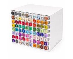 Opberger voor Acrylstiften – Witte Marker Organizer met 80 Vakken – Opbergsysteem voor Stiften en Pennen