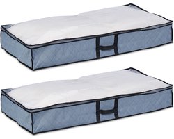 opberghoes dekbed - set van 2 14 x 100 x 50 cm - voor kleding - onder bed