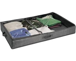 Opberghoes - Opbergbox - Onder het bed - Met doorzichtige bovenkant - 91 cm - Antraciet