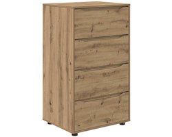 Opbergkast | 2 st Opslagkasten Artisan Eiken 60 x 48 x 105 cm Bewerkt hout