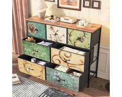 Opbergkast 7 Lades | Retro Patroon | Stalen Frame | Modern & Klassiek Design