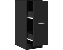 Opbergkast | Apothekerskast 30x41x77,5 cm bewerkt hout zwart
