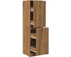 Opbergkast | Apothekerskast 40x41x144,5 cm bewerkt hout artisanaal eiken