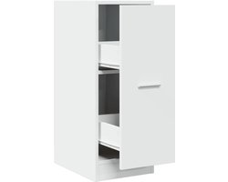 Opbergkast | Apothekerskast Wit 30x41x77,5 cm Bewerkt Hout
