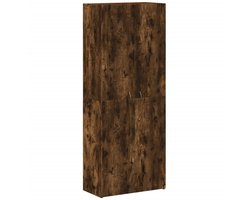 Opbergkast | Archiefkast 60x32x153 cm bewerkt hout gerookt eikenkleurig