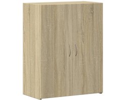 Opbergkast | Archiefkast 60x32x77,5 cm bewerkt hout sonoma eikenkleurig