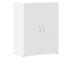 Opbergkast | Archiefkast 60x32x77,5 cm bewerkt hout wit