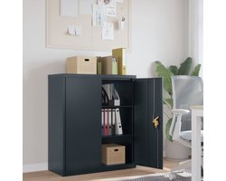 Opbergkast | Archiefkast 90x40x105 cm staal antracietkleurig