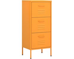 Opbergkast | Bergkast | Opslagunit 42,5x35x101,5 cm staal mosterdgeel