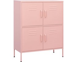 Opbergkast | Bergkast | Opslagunit 80x35x101,5 cm staal roze