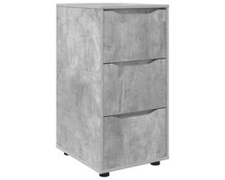 Opbergkast | Bergkast | Opslagunit Beton Grijs 40 x 48 x 81 cm Bewerkt hout