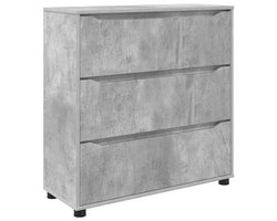Opbergkast | Bergkast | Opslagunit Beton Grijs 80 x 31 x 81 cm Bewerkt hout