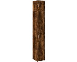 Opbergkast | Bergkast | Opslagunit smal 30x42,5x225 cm bewerkt hout gerookt eikenkleur