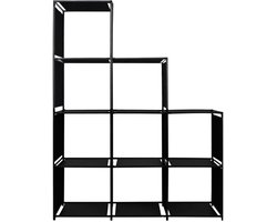 Opbergkast | Bergkast | Opslagunit trapvormig 130x45x170 cm stof