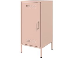 Opbergkast - Bijzetkast Dressoir - Woonkamer Organisatie - Industriële Stijl - 36x39x79 cm - Roze
